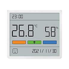 Nhiệt ẩm kế Duka TH1, máy đo nhiệt độ, độ ẩm phòng màn hình lớn 3,67", hiển thị trạng thái nhiệt độ, độ ẩm phòng nhanh chóng chính xác, cài đặt ngày giờ