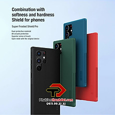 Ốp lưng chống sốc cho SamSung Galaxy S24 Ultra chính hãng Nillkin dạng sần chống bám vân tay, viền mềm - Hàng chính hãng