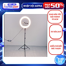 Đèn Led Livestream 45cm Hỗ Trợ Ánh Sáng Livestream, Chụp Ảnh, Quay Video, Spa, Makeup