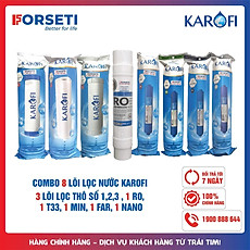 Combo 8 lõi lọc nước Karofi hàng chính hãng dùng cho máy lọc nước Karofi ERO80 - Hàng Chính Hãng