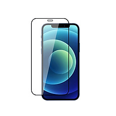 Dán cường lực iPhone 12/12 Pro MIPOW Kingbull HD (2.7D) Premium Full viền đen - Hàng Chính Hãng