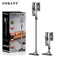 Máy hút bụi cầm tay SOKANY LOẠI SẠC PIN KHÔNG DÂY công suất 2000W lực hút cực mạnh 20000Pa - SK3377 - HÀNG CHÍNH HÃNG - DELIYA
