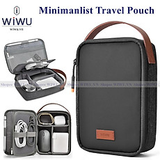 Túi xách đựng phụ kiện đồ công nghệ, chia nhiều ngăn đựng sạc , cáp , chuột , pin dự phòng WI WU Minimal tech pouch - Hàng nhập khẩu