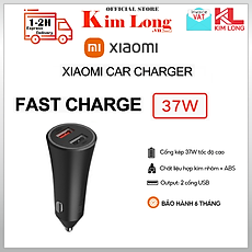 Sạc xe hơi Xiaomi sạc nhanh 2 cổng Usb 27W và 18W - Hàng chính hãng