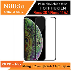 Miếng dán cường lực 3D full màn hình cho iPhone 11 6.1 inch / iPhone XR hiệu Nillkin XD CP + Max (Mỏng 0.23mm, Kính ACC Japan, Chống Lóa, Hạn Chế Vân Tay) - Hàng chính hãng