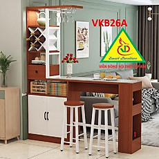 Quầy bar mini kết hợp tủ rượu VKB26A ( không kèm ghế) - Nội thất lắp ráp Viendong Adv