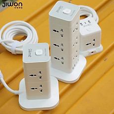 Ổ Cắm Điện Đa Năng JIWON JWD-T0619 (8 ổ cắm, 2 Type-C, 2 USB, Dây 3m) hàng chính hãng