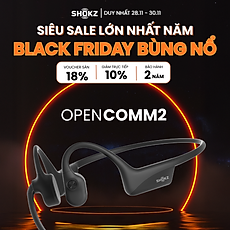 Tai nghe Bluetooth truyền âm thanh qua xương Shokz OPENCOMM2/OPENCOMM2 UC - Hàng Chính Hãng