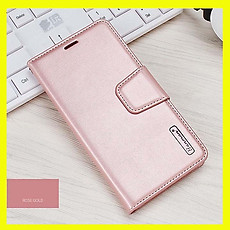 Bao da dạng ví cho iPhone 13Promax hiệu Hanman, DaDa có quai cài có ngăn để thẻ ATM và để tiền, bao da may viền - Hàng nhập khẩu