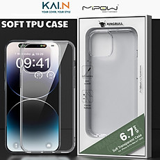 Ốp Lưng Case Trong Suốt Dành Cho iPhone 15 Pro Max / 15 Pro / 15 Plus / 15, Mipow Silicone TPU SOFT Transparent Case - HÀNG CHÍNH HÃNG