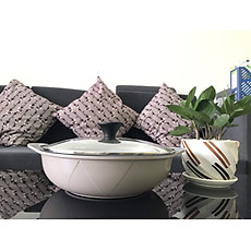 Nồi Lẩu Chảo Sâu Lòng 2 Quai Size 28CM ECORAMIC Chính Hãng