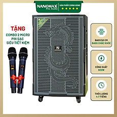 Loa Kéo Nanomax GT-2024 Bass 50cm Công Suất 820w Karaoke Bluetooth Hàng Chính Hãng