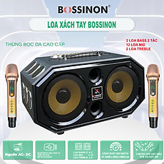 Loa kéo hát karaoke xách tay thương hiệu Bossinon N2292K- công suất 600W- Hàng chính Hãng