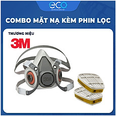 Mặt nạ chống hóa chất 3M 6100/6200 + Phin Lọc 3M 6006 lọc hơi hữu cơ vô cơ, phun sơn, phun xịt thuốc sâu, axit