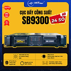 Cục Đẩy Sông Suất 24 Sò SB9300 – Main Công Suất 2 Kênh Và 8 Tụ Đánh Được Loa Bass 25, Bass30 Hàng Chính Hãng