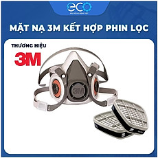 Bộ mặt nạ 3M lọc hơi hữu cơ 6100/ 6200 với phin lọc 6001, lọc hơi hữu cơ bằng than hoạt tính