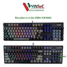 Bàn phím cơ chơi game có dây E-DRA EK3104L - Led Rainbow - E-Dra Switch - Kết nối USB - Hàng chính hãng