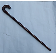 Gậy batoong gỗ trạm đầu rồng cho người già