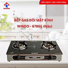 BẾP GAS ĐÔI MẶT KÍNH CAO CẤP WINDO - 678GL- Hàng Chính Hãng
