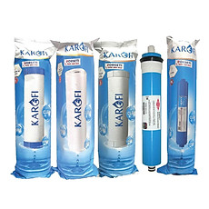 Combo 5 lõi lọc nước Karofi chính hãng dùng cho máy lọc nước Karofi HC300-RO - Hàng Chính Hãng