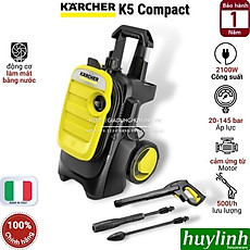 Máy xịt rửa xe cao áp Karcher K5 Compact EU - Sản xuất tại Italy - Motor cảm ứng từ - Hàng chính hãng