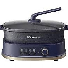 Nồi Lẩu 2 Ngăn Bear Đa Năng Nhiều Chế Độ Nấu Lẩu Hầm Ninh Chiên Rán Xào Chống Dính Cực Tốt Kháng Khuẩn 99,99% - SB NL60U HÀNG CHÍNH HÃNG