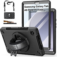 Ốp lưng cho Samsung Tab A9 Plus (X210/X215/X216) Zaki Rugged Case 360 - Hàng Chính Hãng