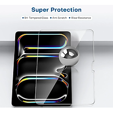 Miếng dán màn hình kính cường lực cho iPad Air 11 13 inch M4 2024/ iPad Air 6 M2 11 inch 2024 hiệu Gucase (mỏng 0.2 mm, vát cạnh 2.5D, chống trầy, chống va đập - hàng nhập khẩu