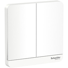 Bộ công tắc đôi 1 chiều 16AX, có đèn LED, Schneider Electric dòng AvatarOn