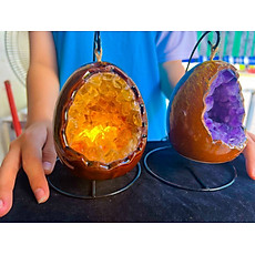 Đèn ngủ - Đèn để bàn - Đèn trang trí phòng ngủ đá thạch anh phong thủy