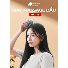 Máy Massage Đầu Buheung MK-341, công suất 5W, 4 đầu massage silicon đa điểm, BH chính hãng 12 tháng