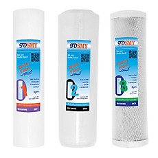 Bộ lõi lọc nước số 1,2,3 SMY 10inch dùng cho bộ lọc nước thô đầu nguồn, bộ lọc nước R.O (Hàng chính hãng)