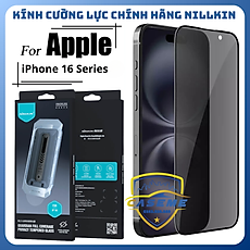 Kính cường lực chống nhìn trộm cho iPhone 16 Pro Max, iPhone 16 Pro, iPhone 16 Plus, iPhone 16 hiệu Nillkin Guardian bảo vệ quyền riêng tư , chống vỡ, chống xước màn hình cao cấp - Hàng chính hãng.