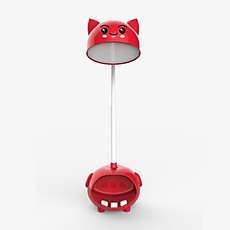 Đèn bàn cảm ứng Rạng Đông thế hệ mới, công tắc cảm ứng được bố trí ở 2 bên tai của thân đèn, màu sắc phong phú, hình con vật ngộ nghĩnh đáng yêu