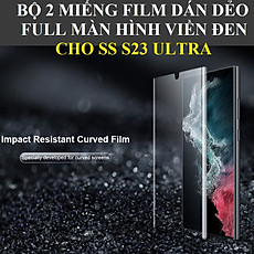 Bộ 2 miếng phim dán dẻo full màn hình viền đen cho S23 Ultra Nillkin curved screen protective film _ Hàng chính hãng