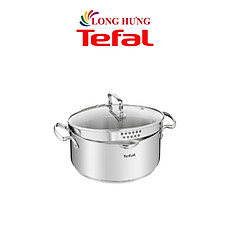 Nồi Inox cao cấp Tefal Duetto Plus (18cm x 2.0L/20cm x 2.9L/22cm x 6.1L/24cm x 5.0L/28cm x 10.0L) - Hàng chính hãng