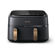 Nồi chiên không dầu Philips 9 lít NA352/00 - 02 ngăn riêng biệt  - Hàng chính hãng