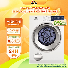 Máy sấy thông hơi Electrolux 8.5kg EDS854J3WB - Làm mới áo quần và giảm nhăn & phai màu [Hàng chính hãng]