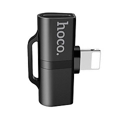 Đầu chuyển 2A Hoco LS20 kết nối iPhone sang 2 iPhone thiết kế linh hoạt gọn gàng ( 2 màu ) - Hàng chính hãng