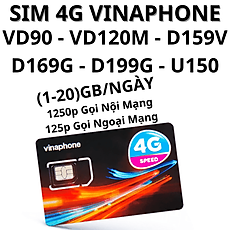 { Đã có tháng đầu } Sim Và Esim Vinaphone 4G VD90, VD120m, Yolo125m, D159V, D169G, U150 - Hàng Chính Hãng