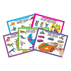 Combo Sách Tô Màu – Thế Giới Rô Bốt Và Xe Cộ (Trọn Bộ 6 Cuốn)