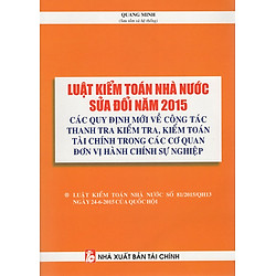 Luật Kiểm Toán Nhà Nước Sửa Đổi Năm 2015