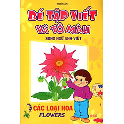 Bé Tập Viết Và Tô Màu Các Loại Hoa (Song Ngữ Anh – Việt)