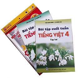 Combo Bài tập cuối tuần Tiếng Việt lớp 4 + tập bọc sách vở