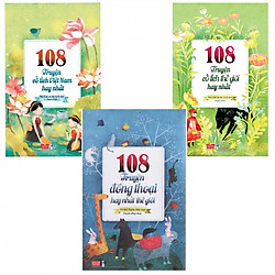 Combo 3 cuốn 108 Truyện Cổ Tích Việt Nam, Thế Giới Hay Nhất – Tặng 2 bút bi hình & 3 bookmark