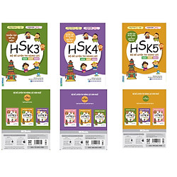 COMBO Bộ đề luyện thi năng lực Hán Ngữ HSK 3 4 5 ( bản mới 2019 ) Tặng bookmark Tự Chọn</