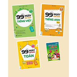 Cowmbo 99 ngày em giỏi toán+ tiếng Anh+ tiếng Việt lớp 4 ( tặng cuốn hướng dẫn ôn tập và