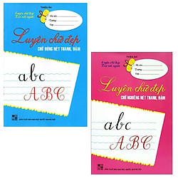 Combo Luyện Chữ Đẹp: Chữ Nghiêng Nét Thanh, Đậm + Chữ Đứng Nét Thanh, Đậm (Bộ 2 Cuốn)</sp