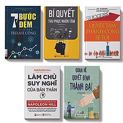 Bộ sách 5 cuốn: 7 bước đệm dẫn đến thành công,Bí quyết thu phục nhân tâm, Quyết tâm thành