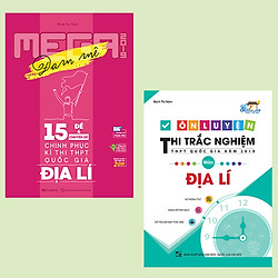 Combo sách ôn luyện thi trắc nghiệm THPT quốc gia – Mega luyện đề THPT quốc gia 2019 môn Địa Lý